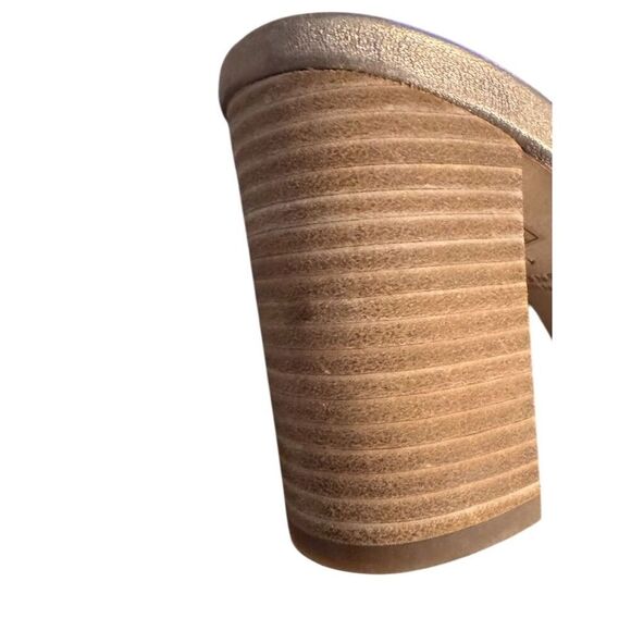 Etienne Aigner Lanai Women's Gray Woven Leather Mules Size 10 - Picture 12 of 12